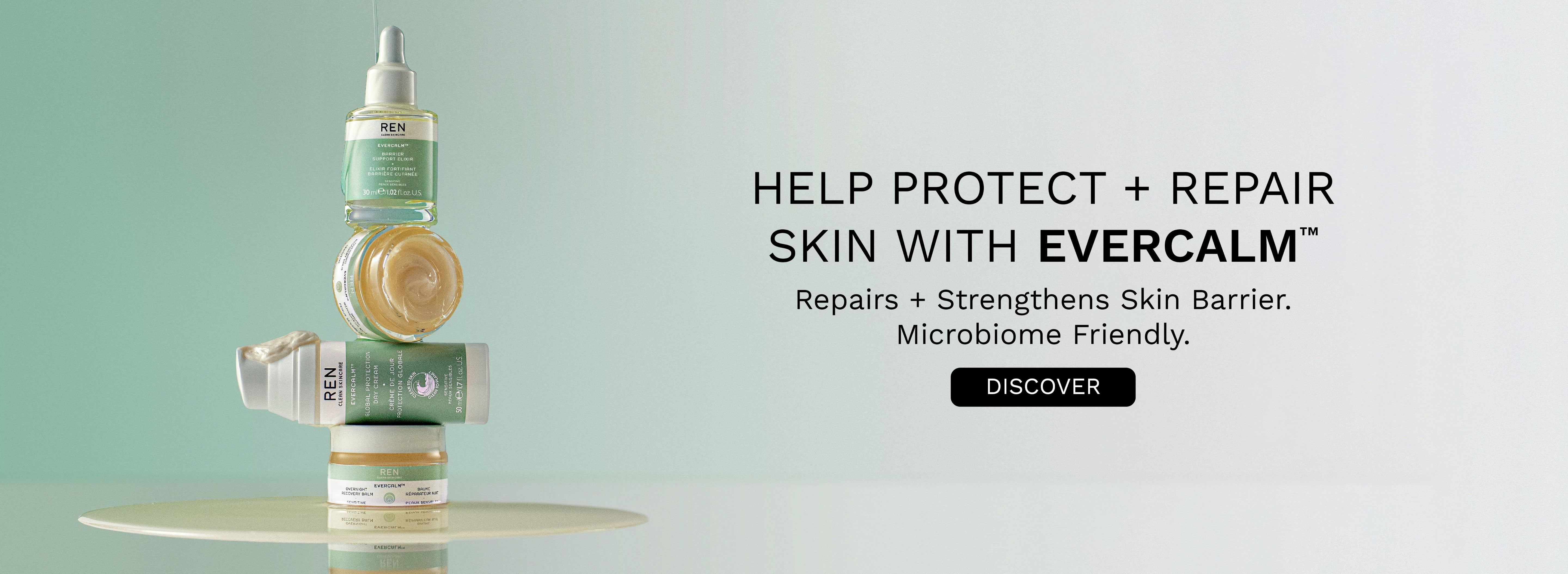 Help protect + repair with Evercalm. Repairs + Strengthens skin barrier. Microbiome friendly. Discover.
