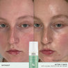 Evercalm global protection day cream before and after application. Skin is visibly more hydrated.